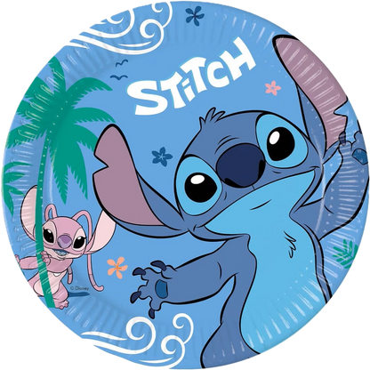 Stitch - 52-teiliges Party Geschirrset mit großen Tellern